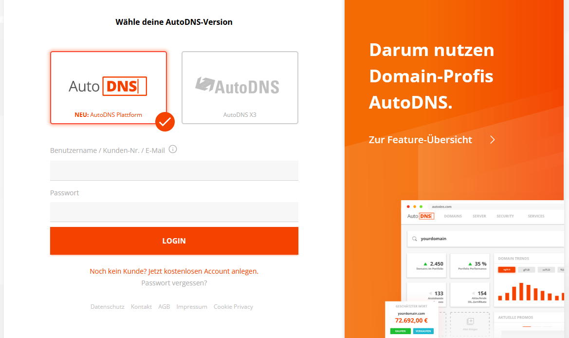 Datei:Anmeldemaske autodns.png